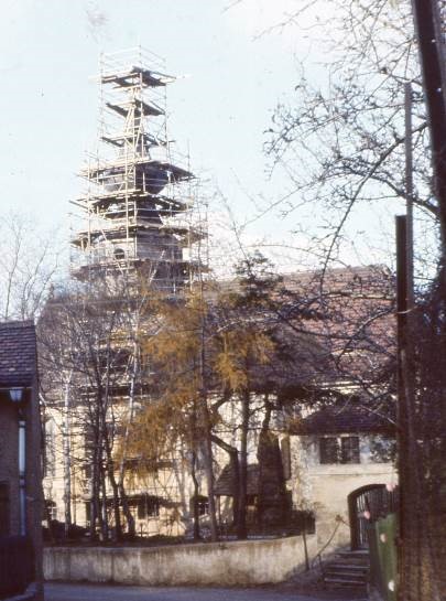 Kirche Raußlitz - Sanierung Kirchturm 1979